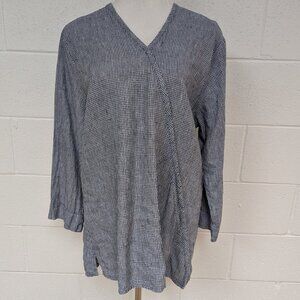 Flax 100% Linen Asymmetrical Tunic, Medium